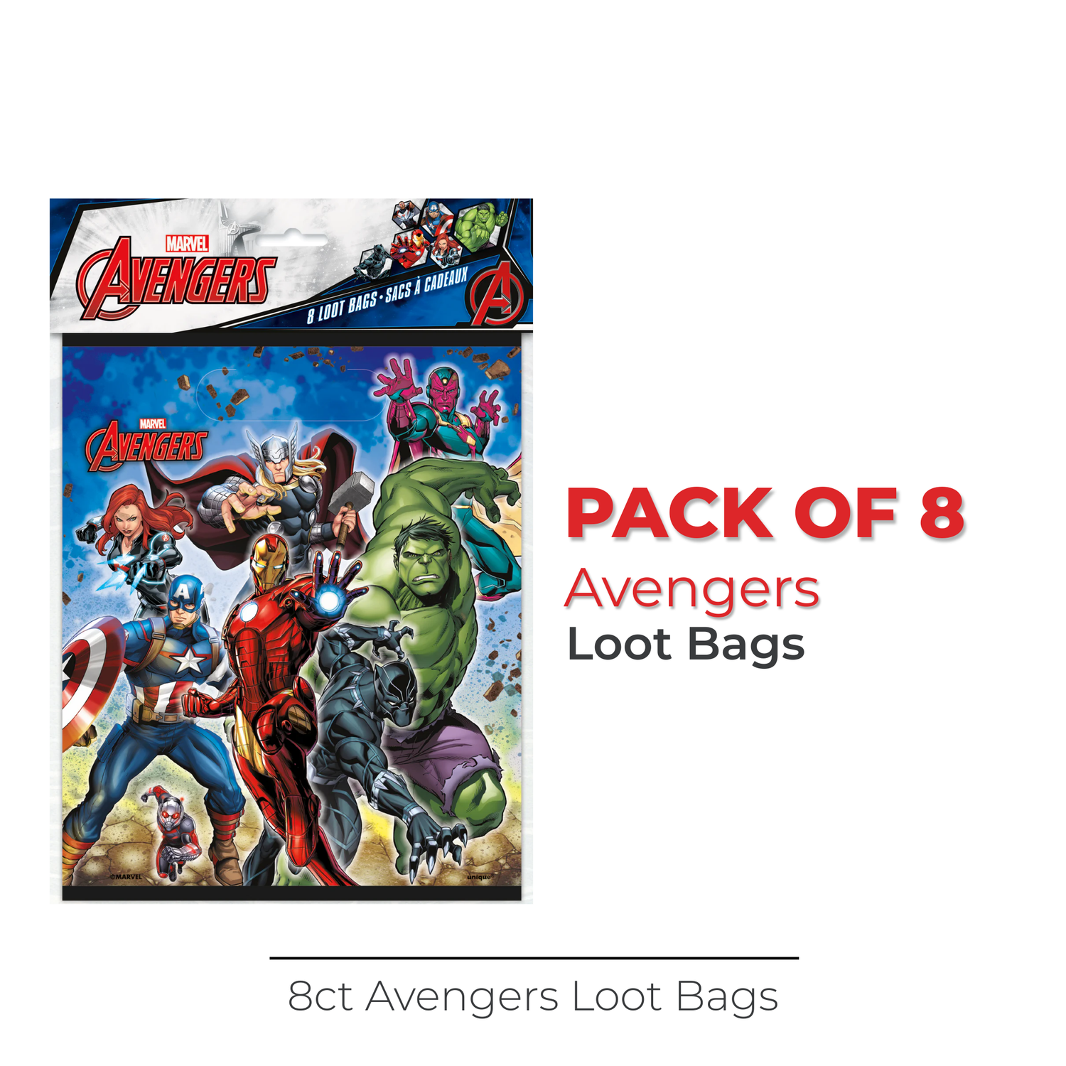 Avengers Loot Bags, 8ct