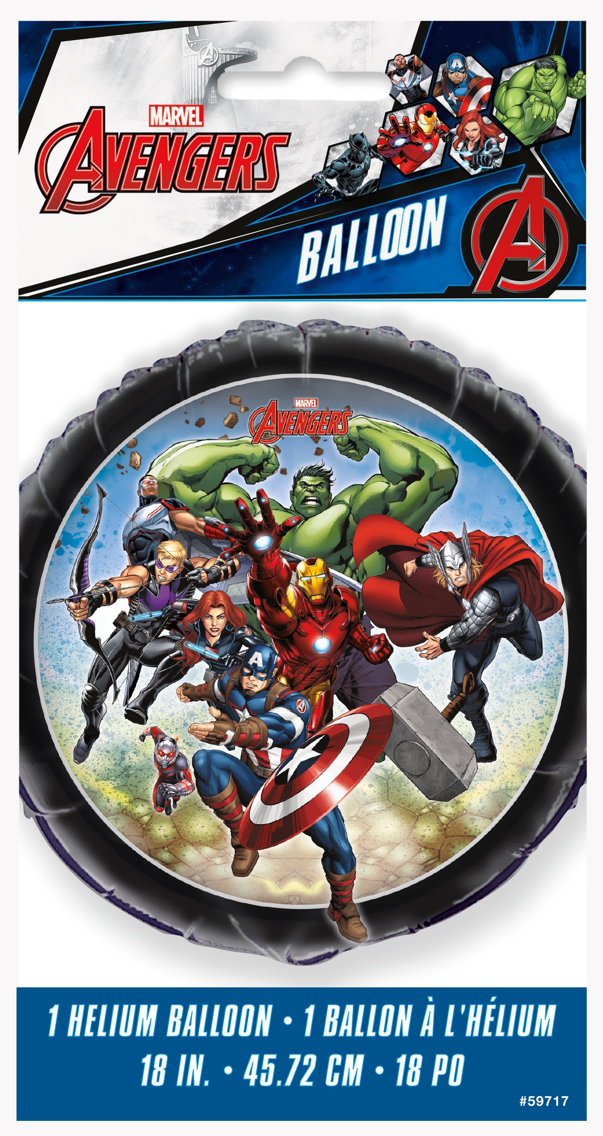 Avengers Round Foil Balloon 18", Packaged - Image 2