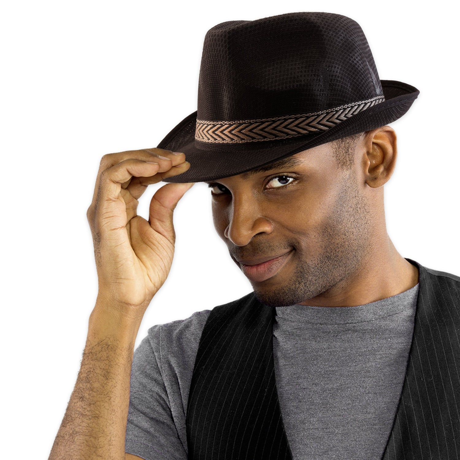 Black Funky Fedora Hat