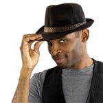 Black Funky Fedora Hat