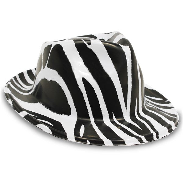 Zebra Print Fedora Hats