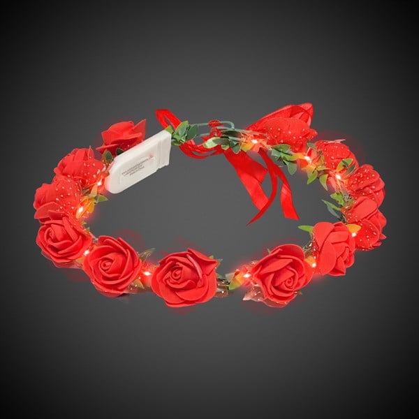 LED Red Roses Halo Headband