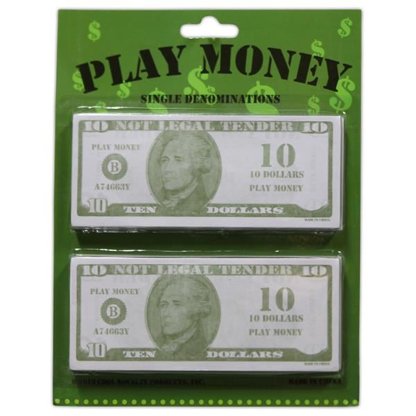 $10 Bills Play Money