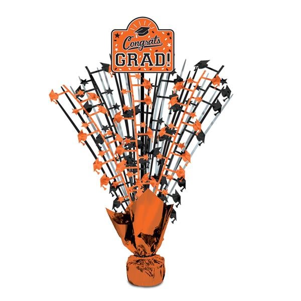 Orange Congrats Grad 18" Centerpiece