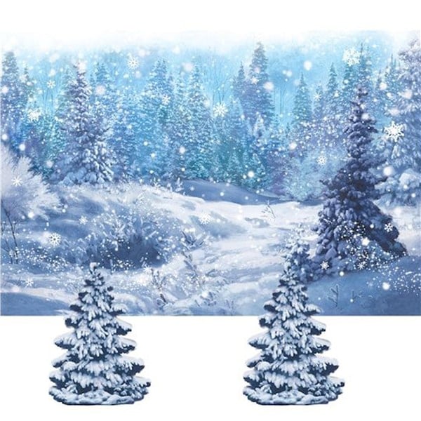 Blue Winter Wonderland Scene Setter