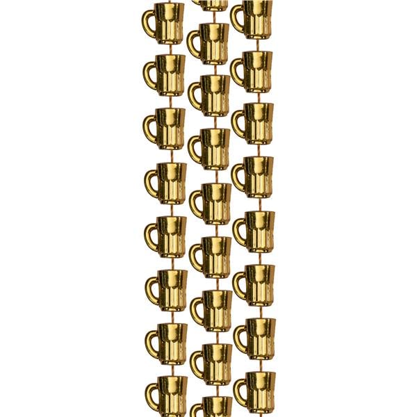 Gold Bead Beer Mug 33" Necklaces