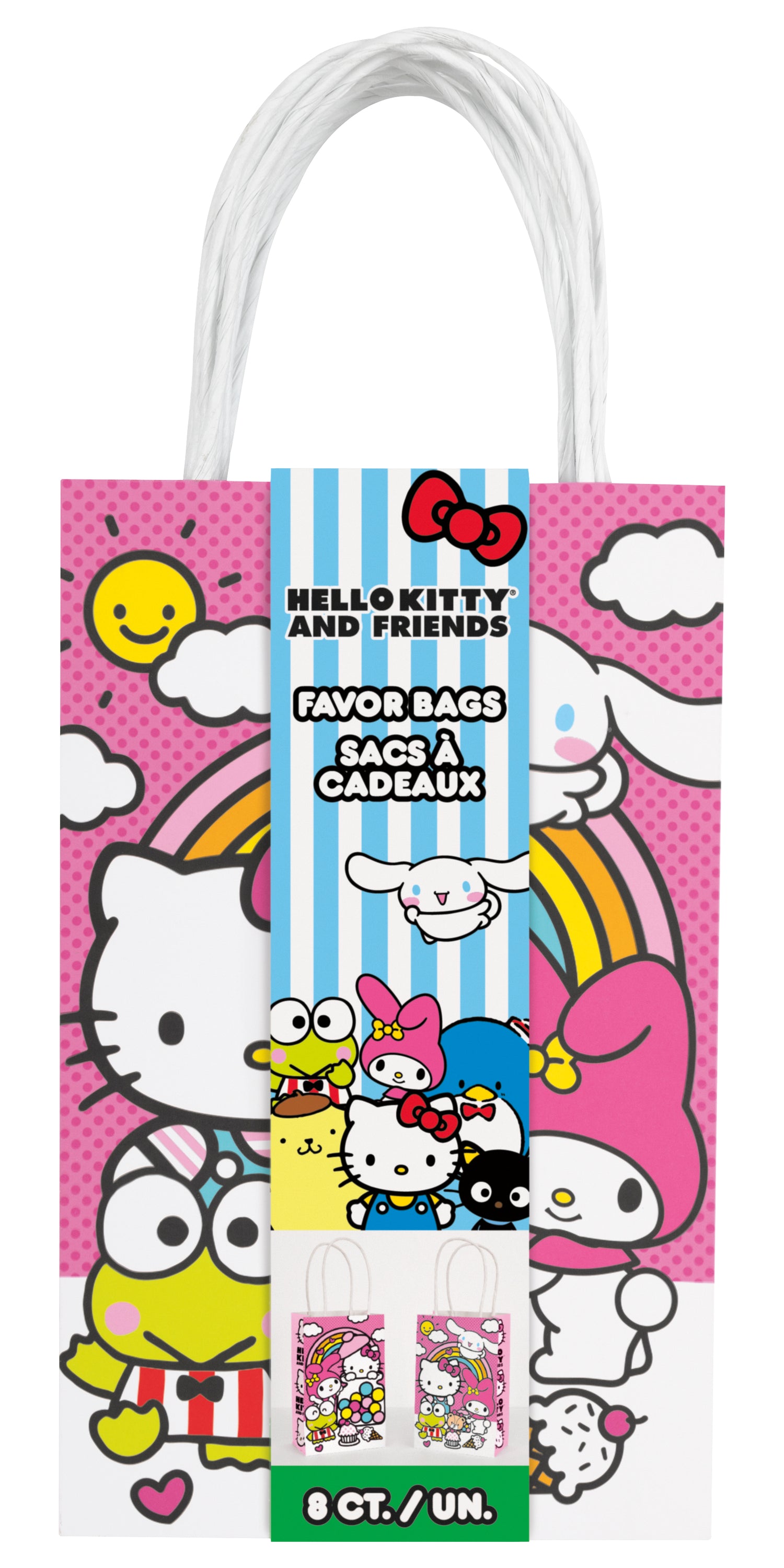 Hello Kitty & Friends Kraft Paper Favor Bags, 8ct