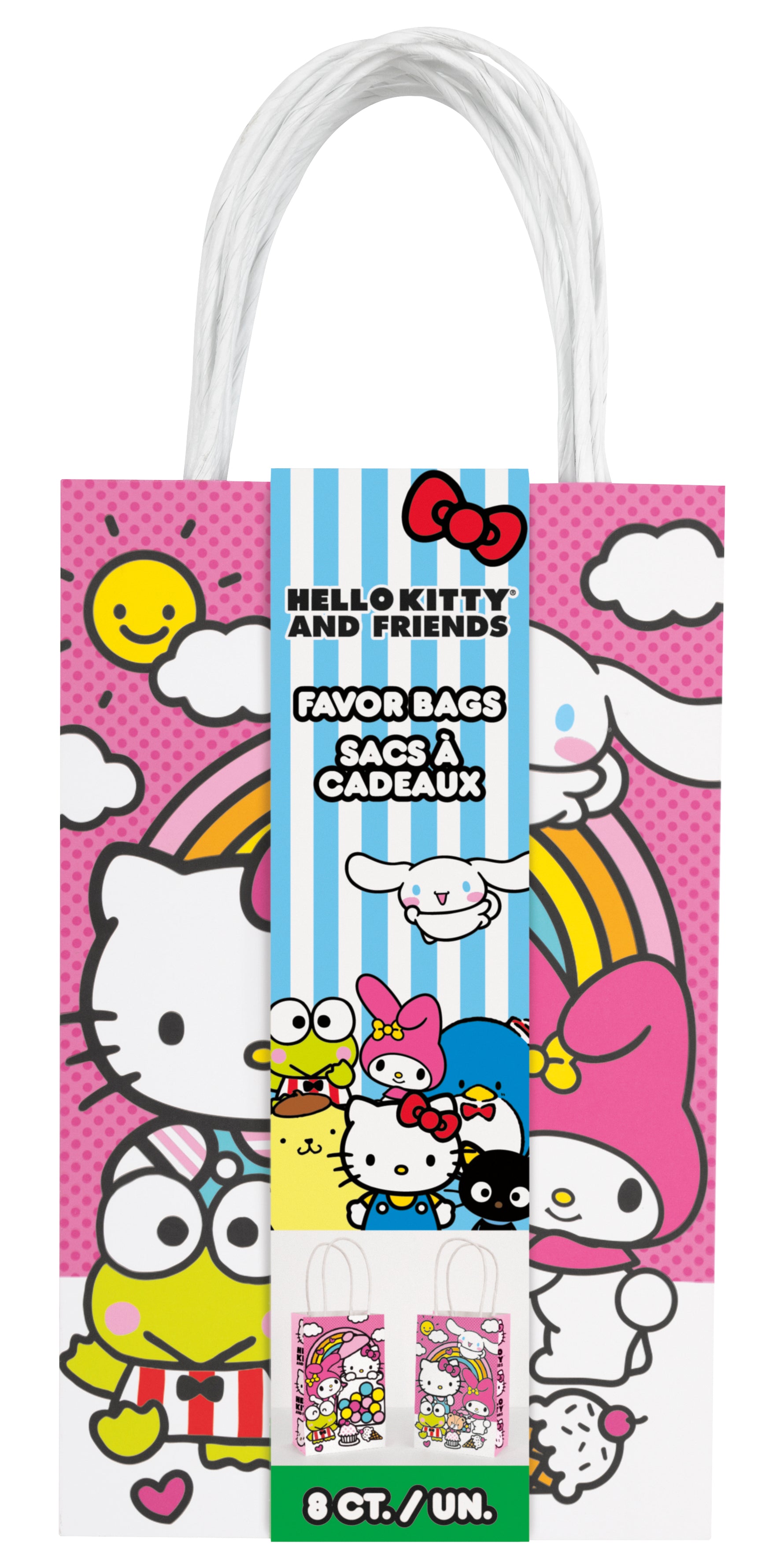 Hello Kitty & Friends Kraft Paper Favor Bags, 8ct
