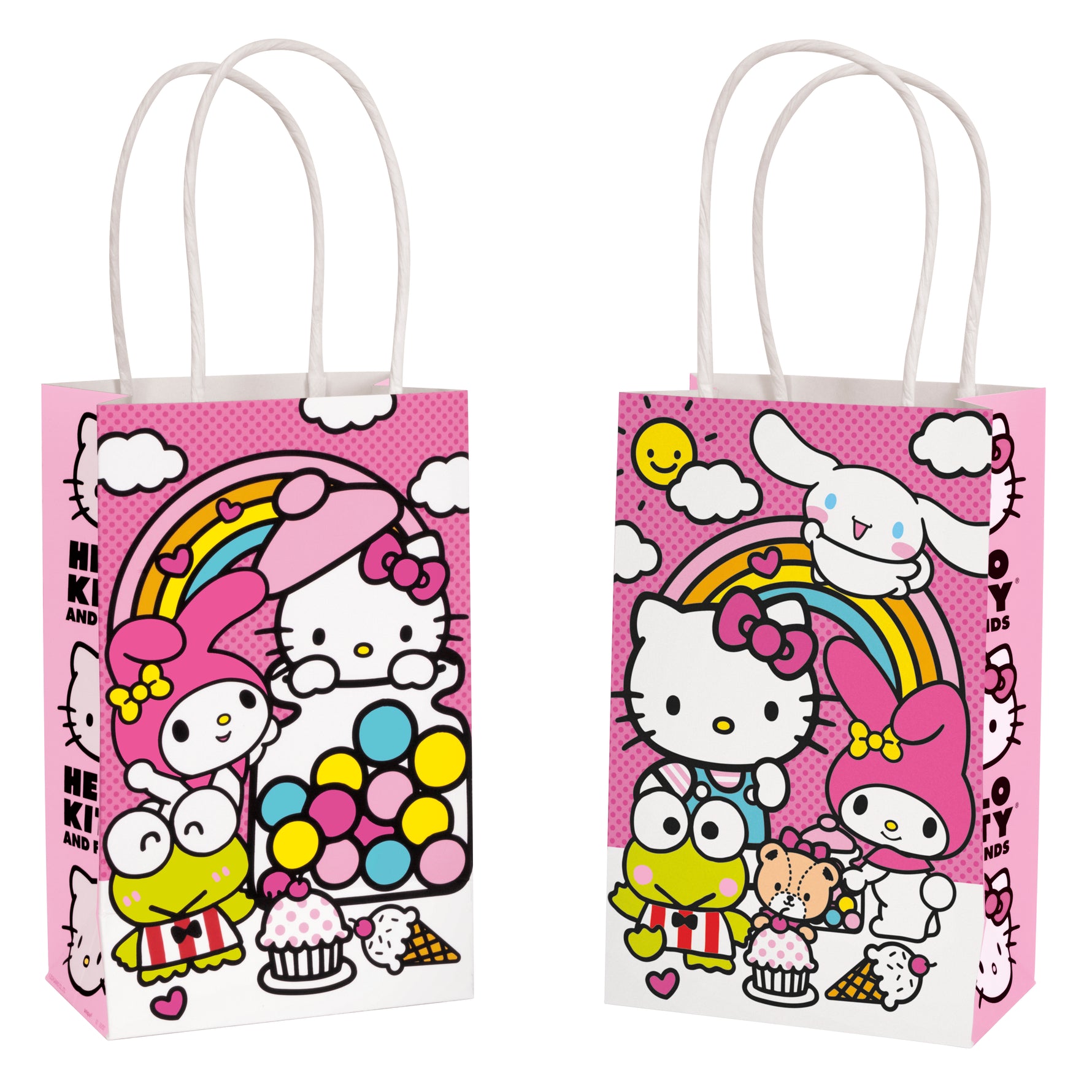 Hello Kitty & Friends Kraft Paper Favor Bags, 8ct - Image 2
