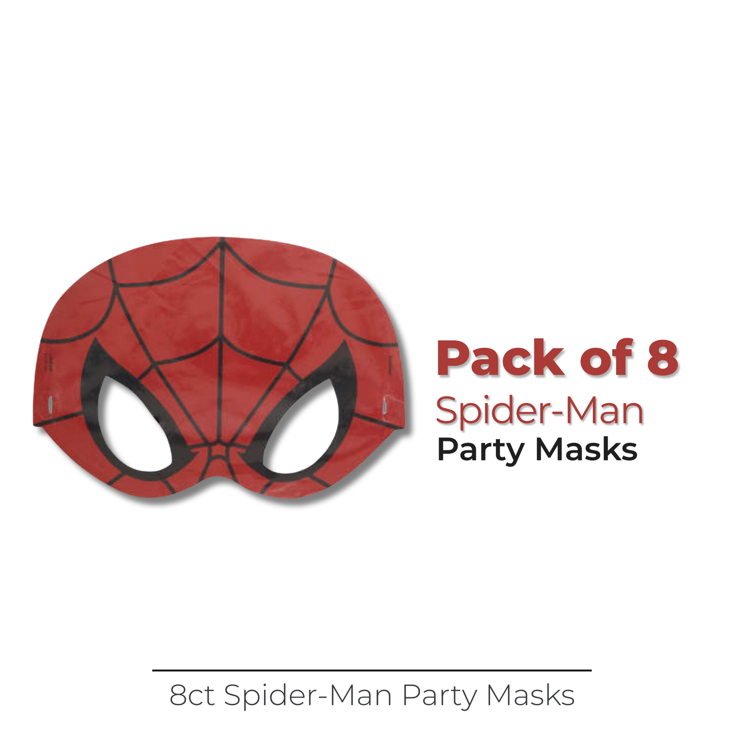 Spider-Man Party Masks, 8ct