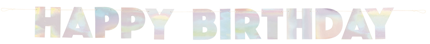 Iridescent Foil Happy Birthday Banner, 7.25 ft