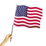 American 12"x18" Cloth Flags