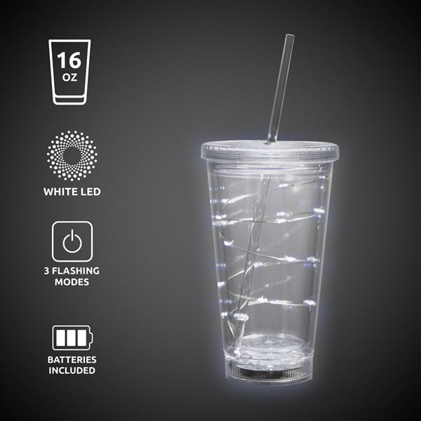 LED White String Light Cup