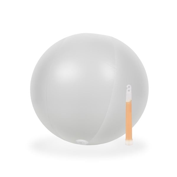 Glow in the Dark White 12" Beach Ball