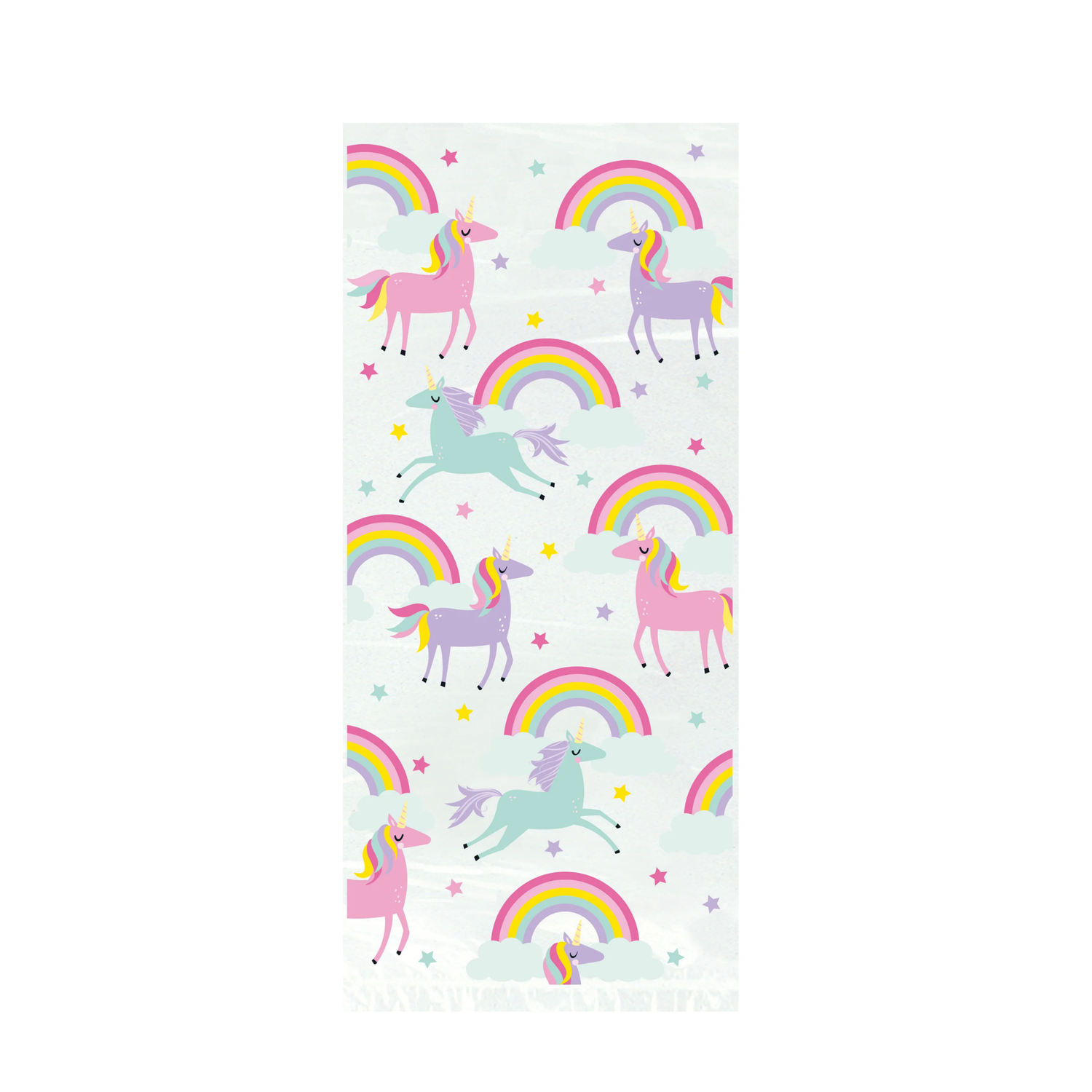 Rainbow & Unicorn Cellophane Bags, 20ct