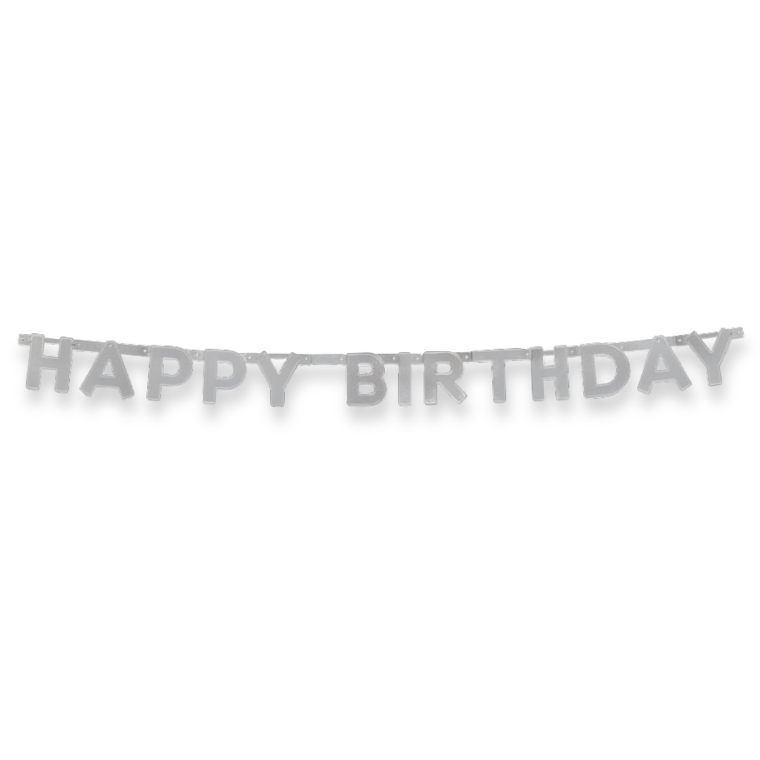 Happy Birthday Silver Deluxe Jointed Banner