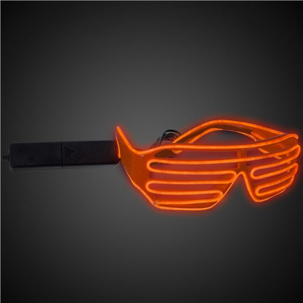 Orange EL Wire Sound Activated Shades