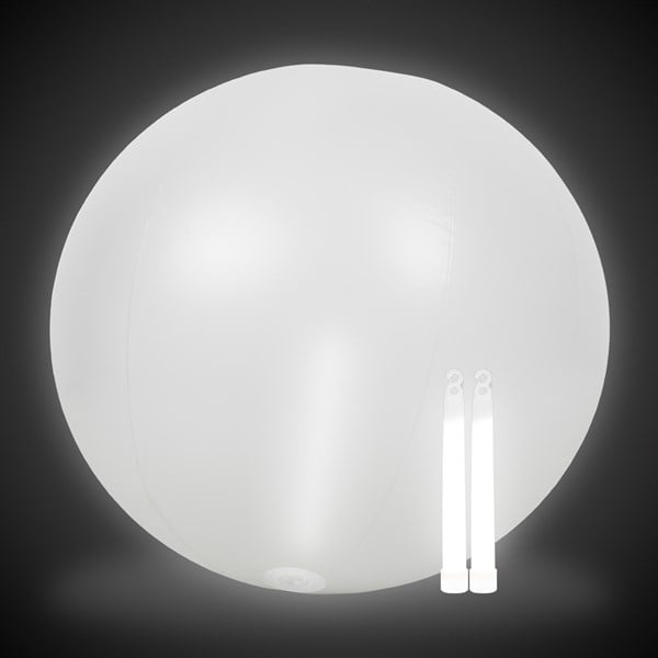 Glow in the Dark White 24" Beach Ball