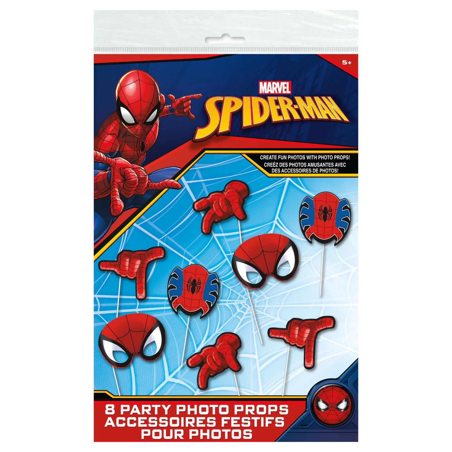 Ultimate Spider-Man Photo Booth Props, 8ct