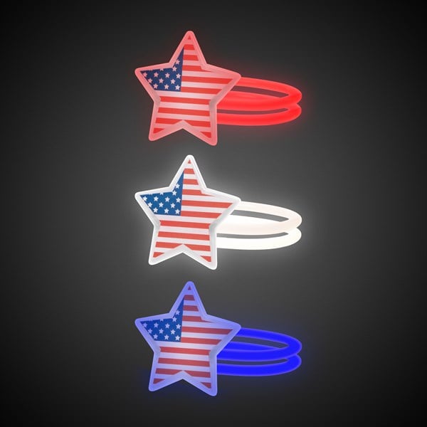 Red, White, and Blue Patriotic Glow Stars Value Pack