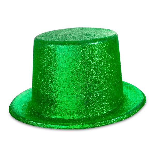 Green Glitter Top Hat