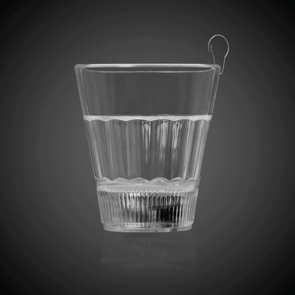 LED Blue 2 oz. Shot Glass with Clip