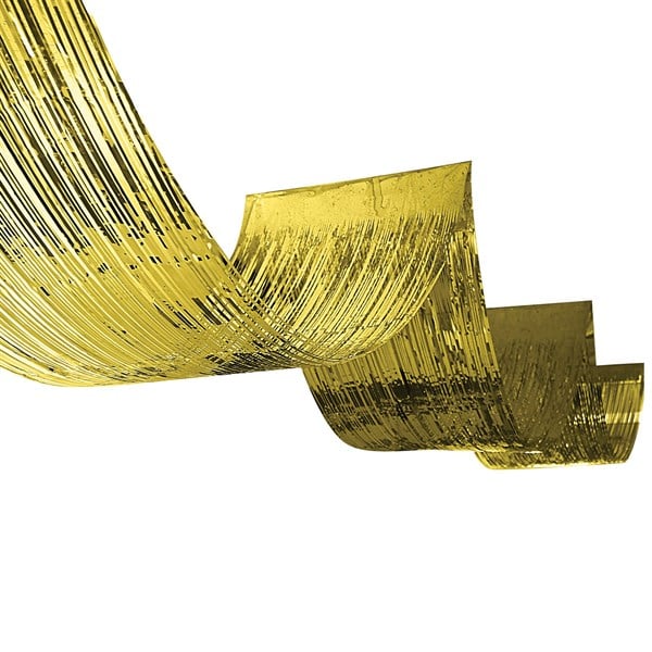 Gold Fringe Ceiling Curtain