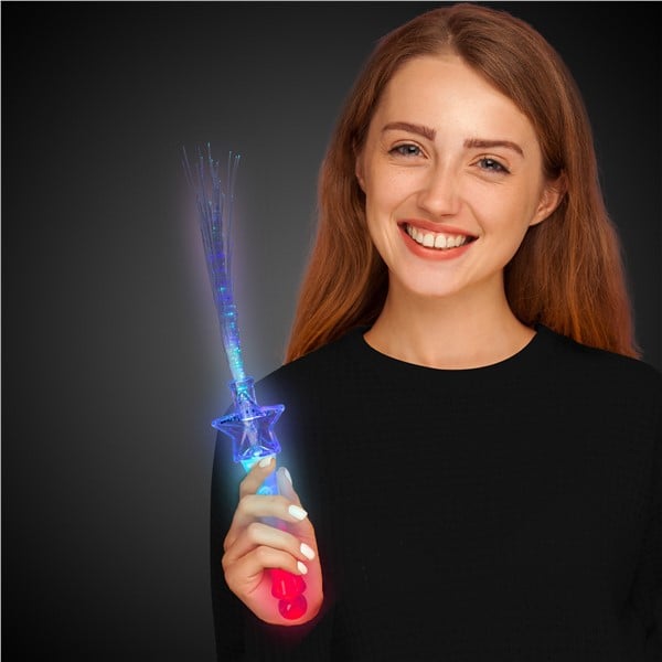 LED Fiber Optic Star Wands