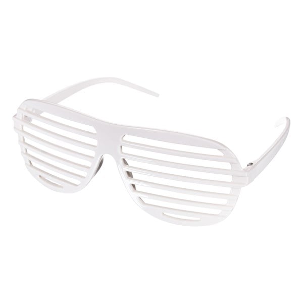 White Slotted Glasses