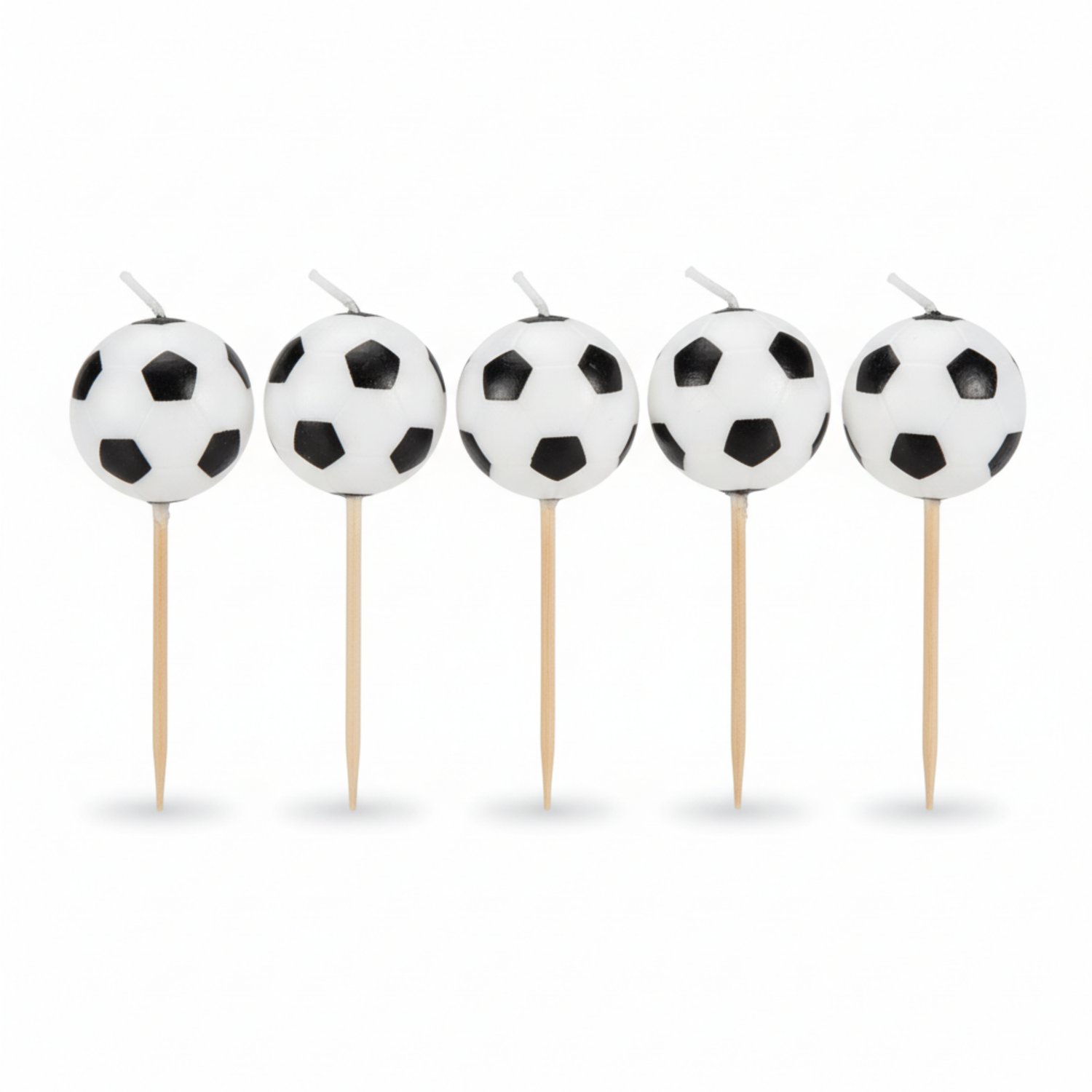 Soccer Pick Birthday Candles, 6ct