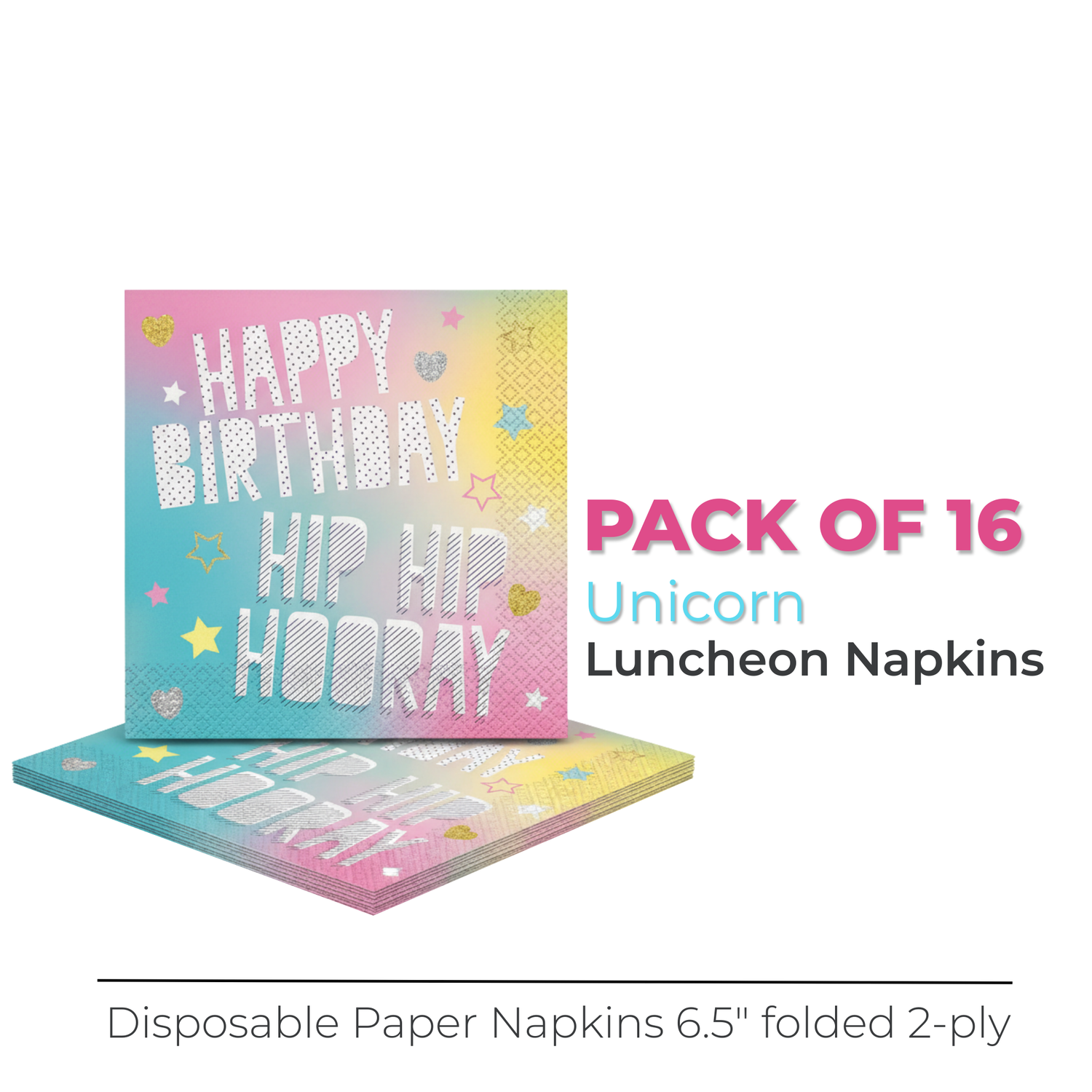 Unicorn Luncheon Napkins, 16ct