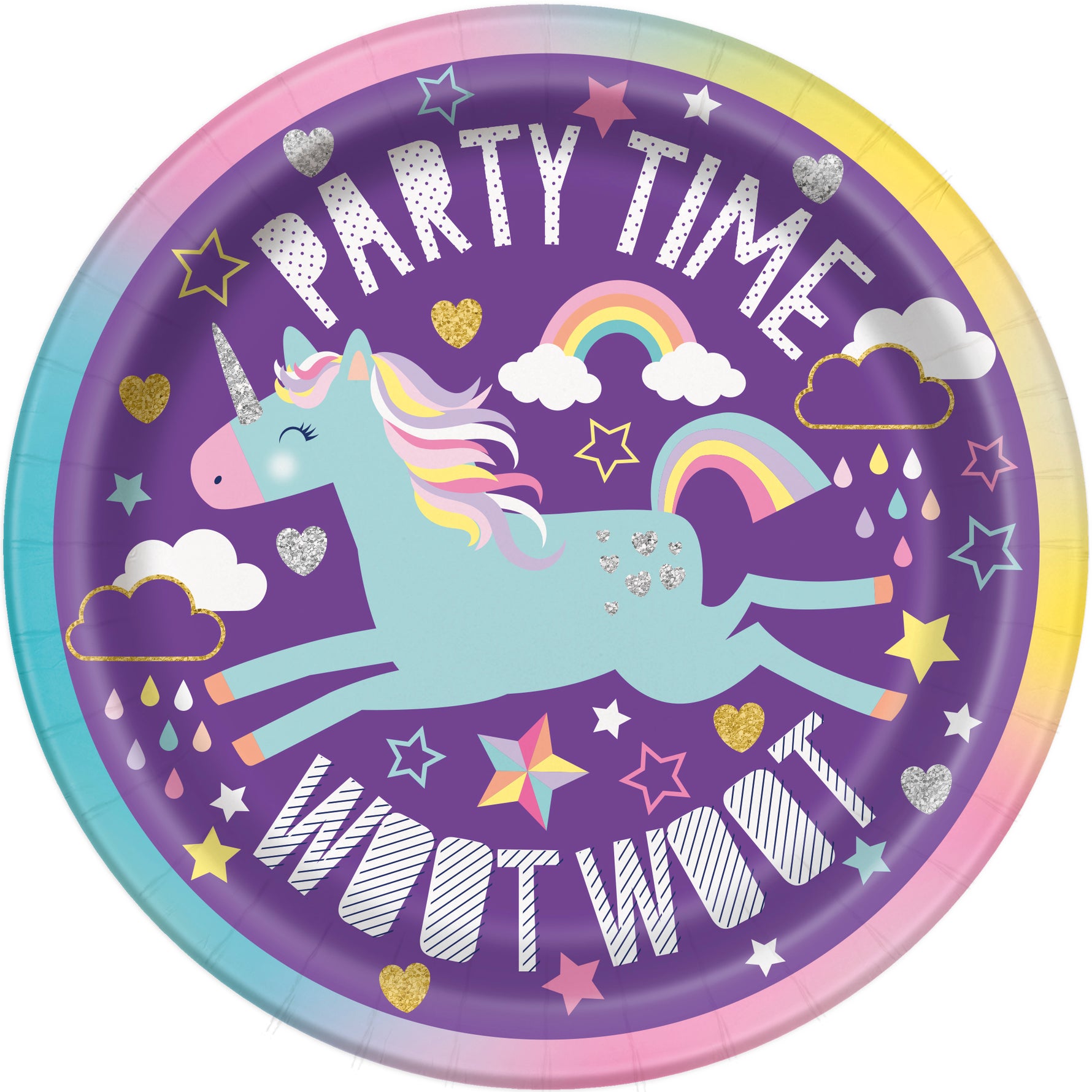 Unicorn Round 7" Dessert Plates, 8ct