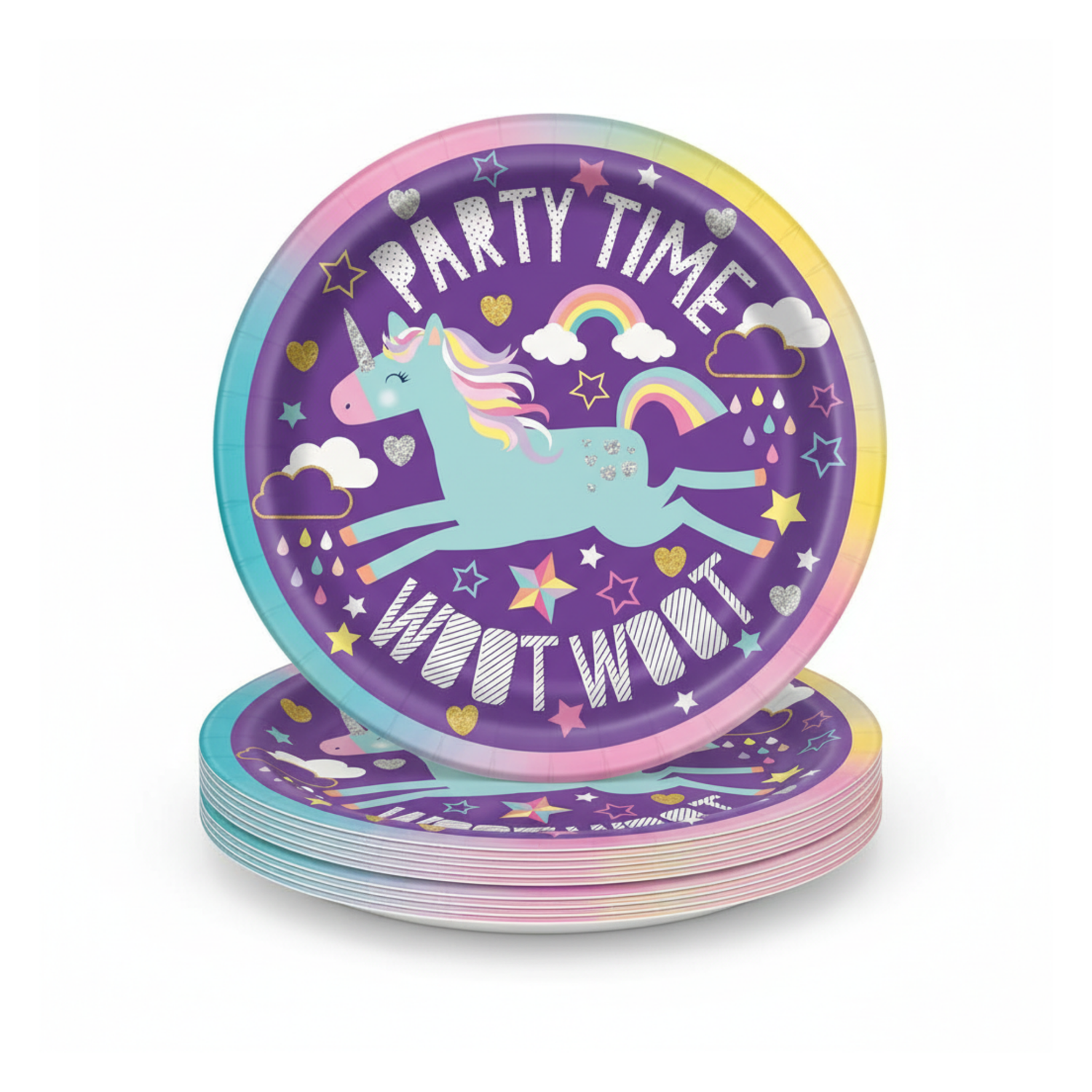 Unicorn Round 7" Dessert Plates, 8ct