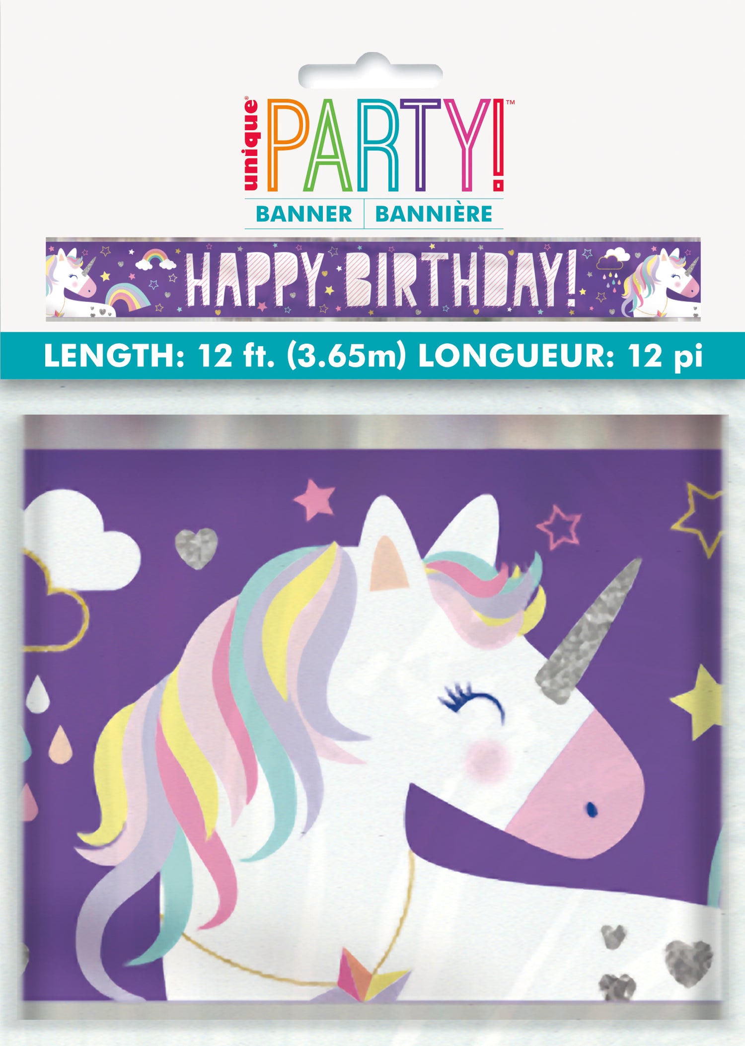 Foil Unicorn Banner, 12 ft - Image 3