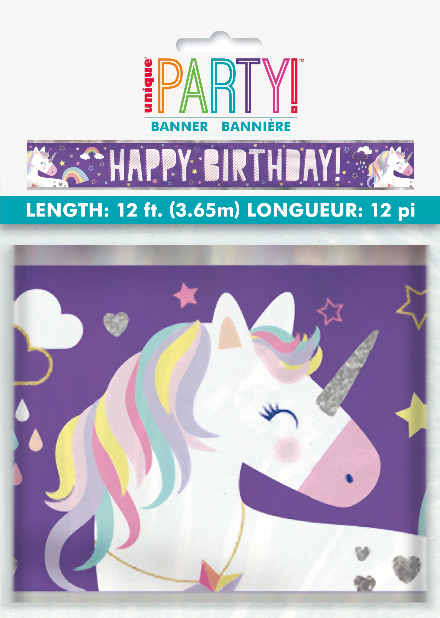Foil Unicorn Banner, 12 ft - Image 3