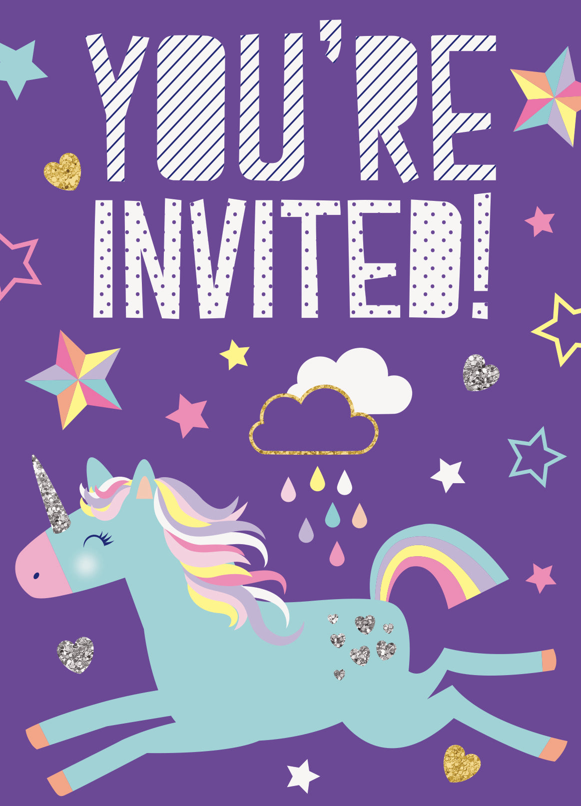 Unicorn Invitations, 8ct