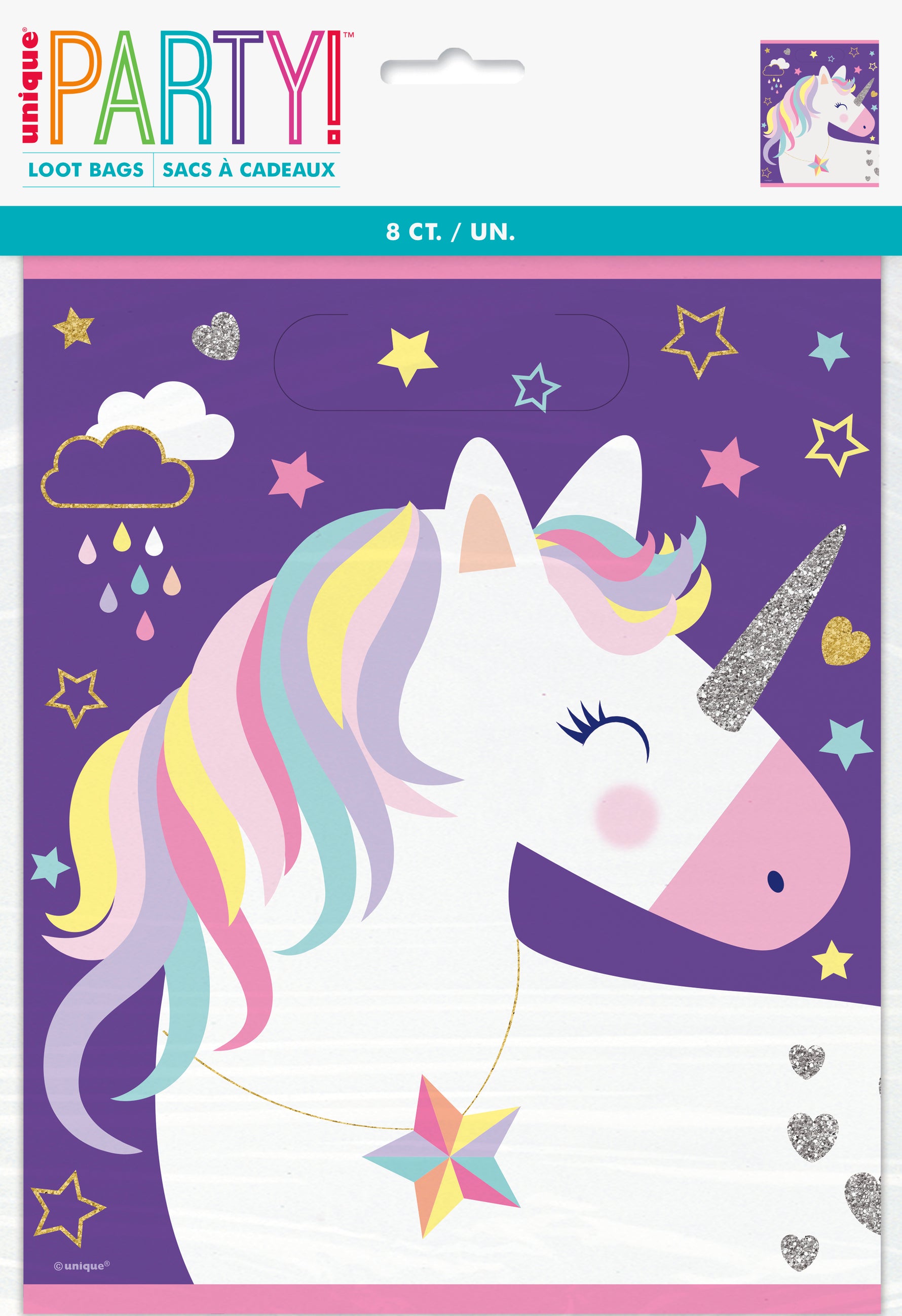 Unicorn Loot Bags, 8ct