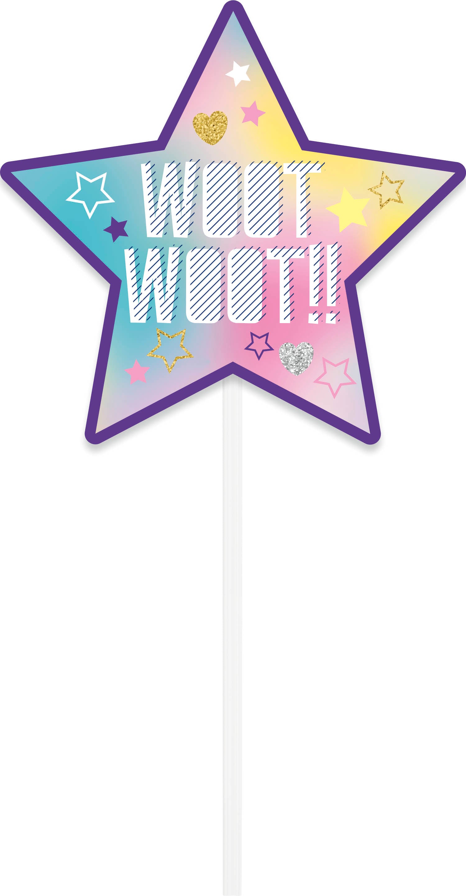 Foil Unicorn Photo Booth Props, 10ct - Image 3