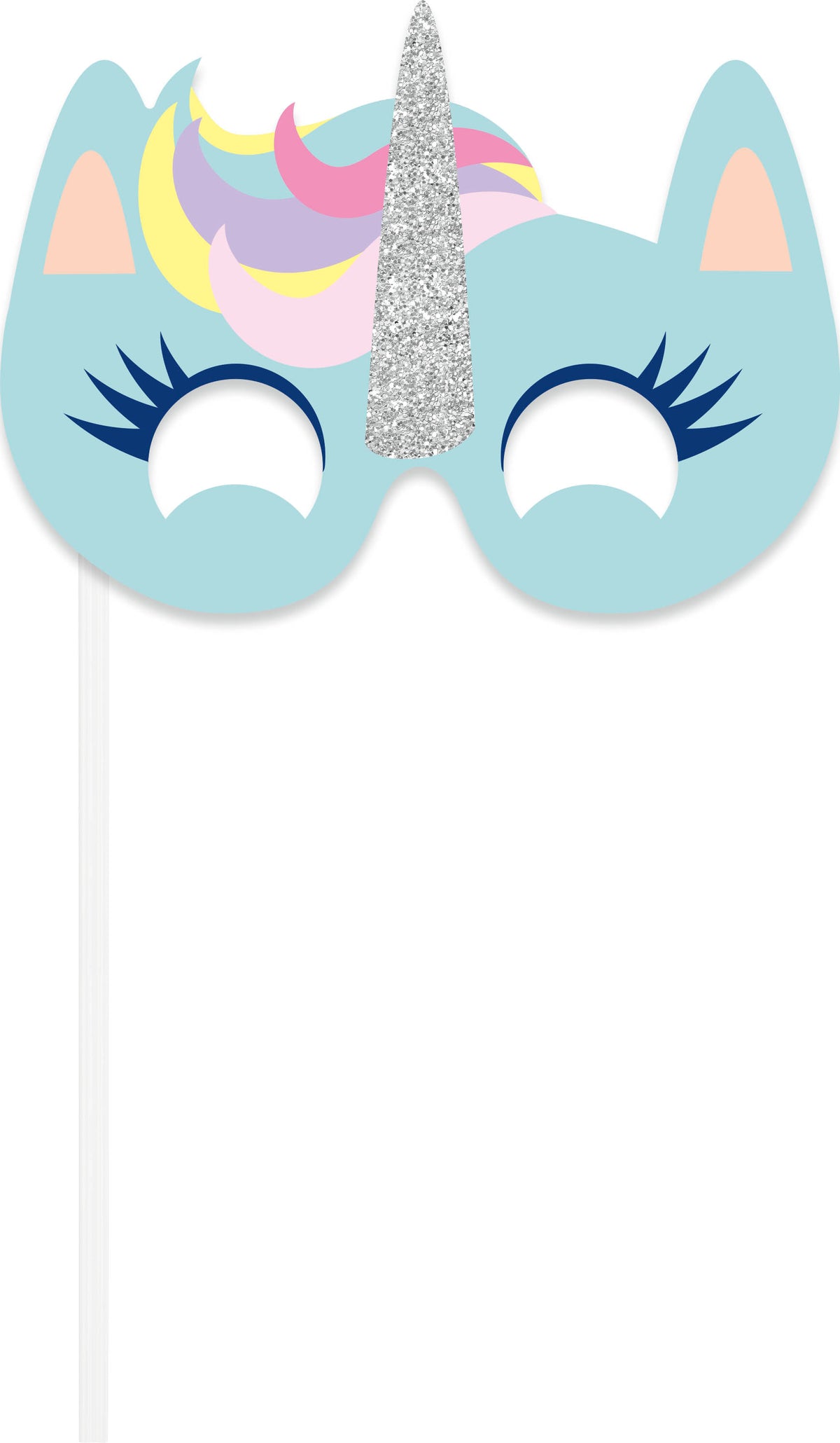 Foil Unicorn Photo Booth Props, 10ct - Image 12