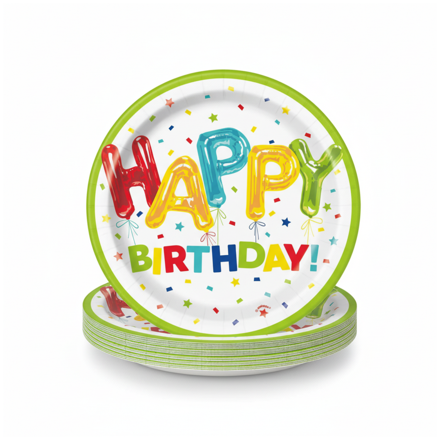 Happy Balloon Birthday Round 7" Dessert Plates, 8ct