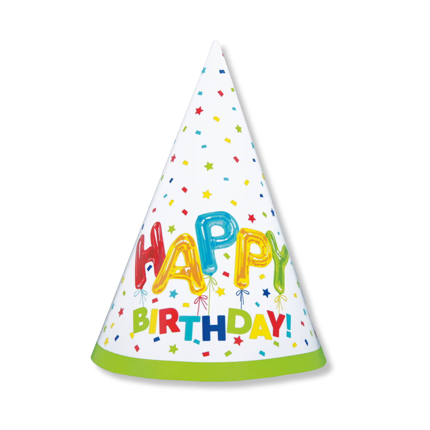 Happy Balloon Birthday Party Hats, 8ct