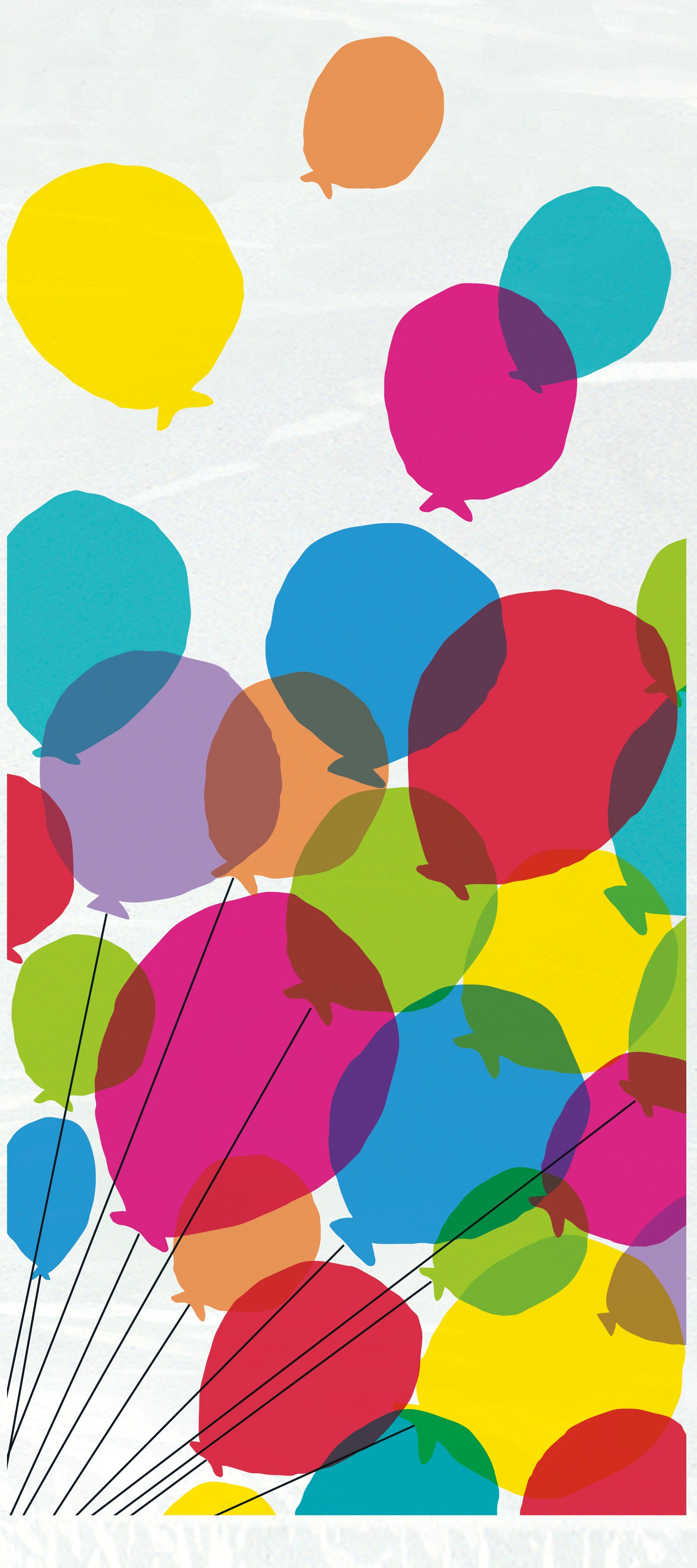 Balloons & Rainbow Birthday Cellophane Bags, 5" x 11", 20ct