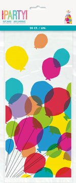 Balloons & Rainbow Birthday Cellophane Bags, 5" x 11", 20ct - Image 2