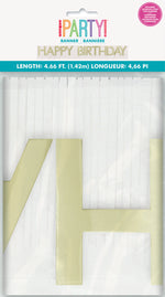 Gold Foil Fringe "Happy Birthday" Banner - Image 2