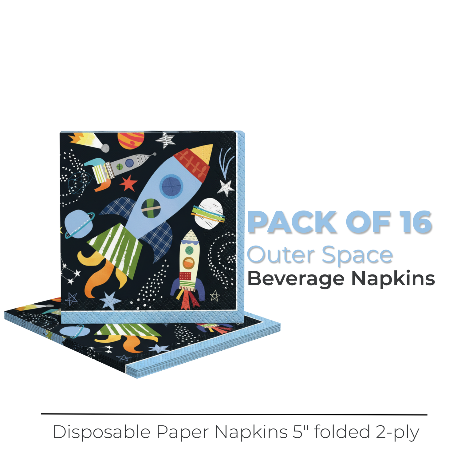 Outer Space Beverage Napkins, 16ct