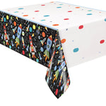 Outer Space Rectangular Plastic Table Cover, 54" x 84" - Image 3