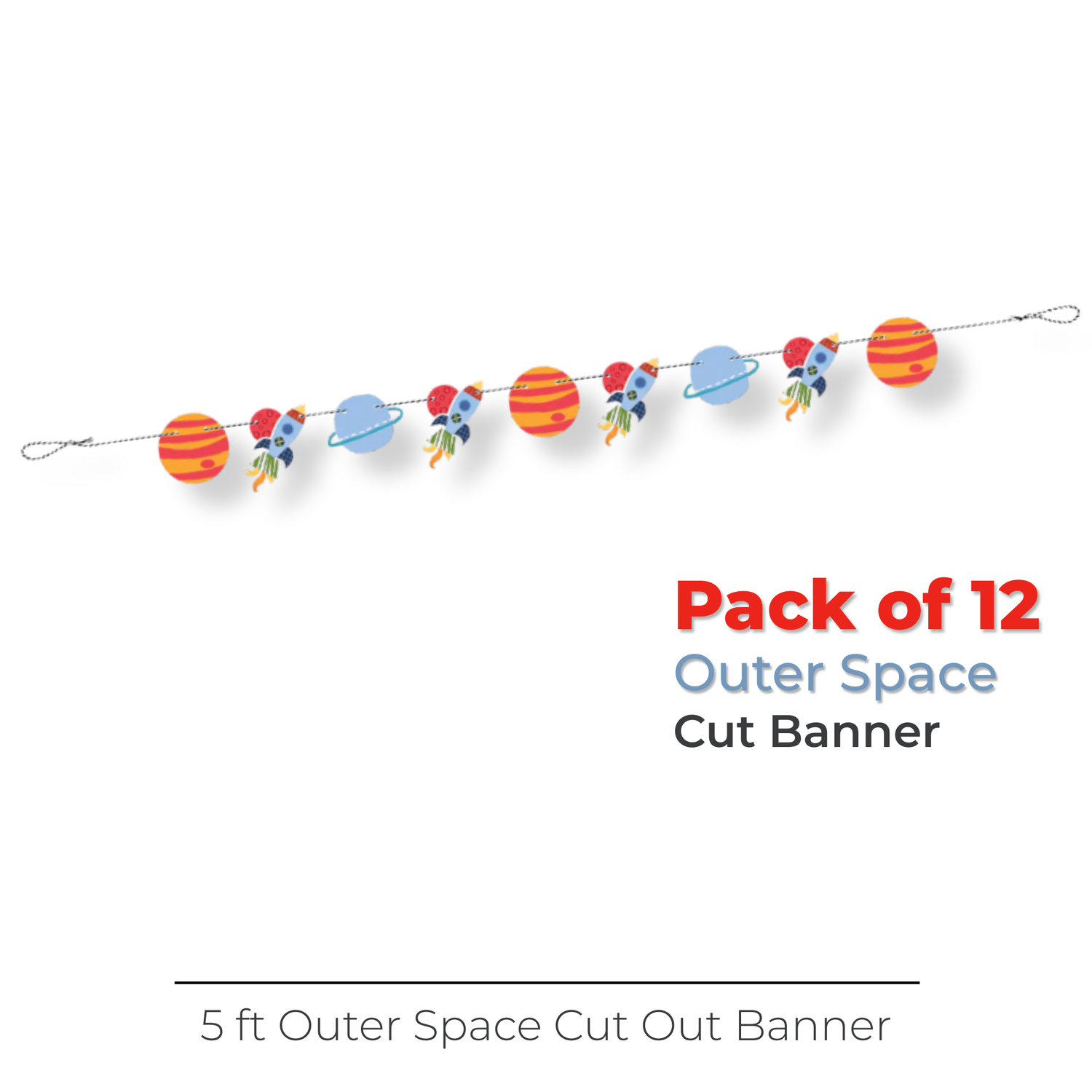 Outer Space Cut Out Banner, 5 ft