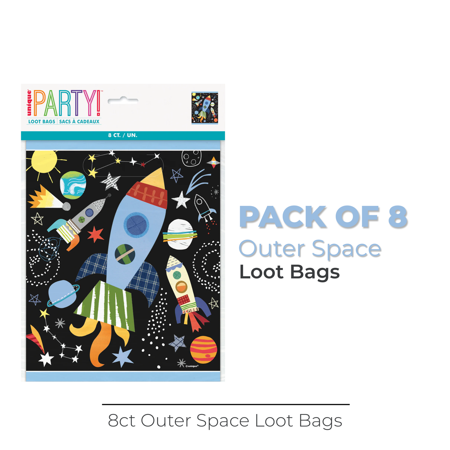 Outer Space Loot Bags, 8ct