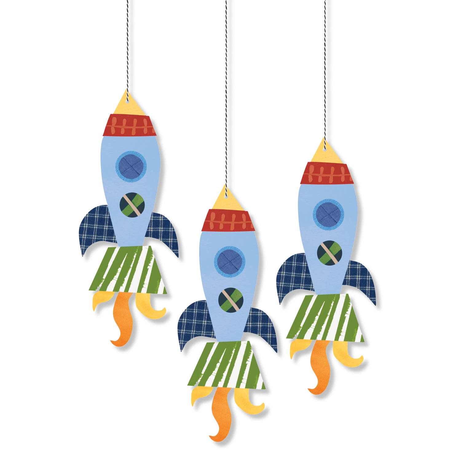 Outer Space Hanging Honeycomb Decorations, 3ct