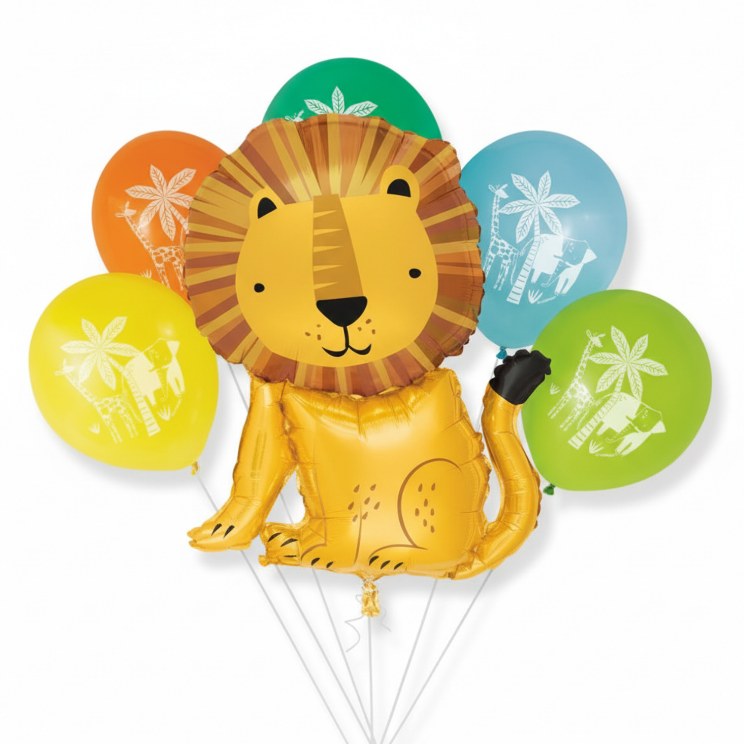 Lion Giant Foil & Latex Balloon Bouquet Kit, 6pc